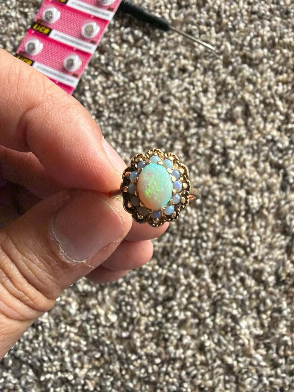 Antique 10K Opal Cluster Ladies Ring ETC7929 - , - Picture 4 of 7